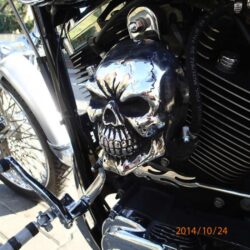 cover skull nakładka na klakson harley